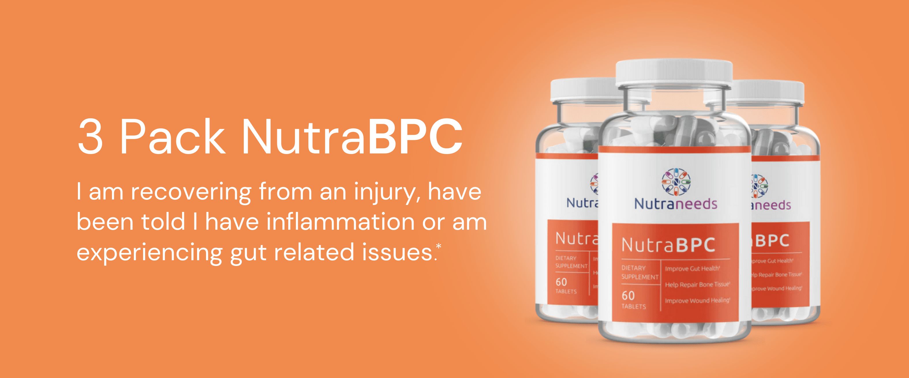 3 Pack of NutraBPC to reduce inflammation
